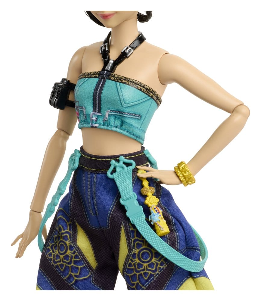 Poupée KPop Demon Hunters Zoey Mattel, figurine détaillée de la collection HUNTR/X avec costume coloré et accessoires.