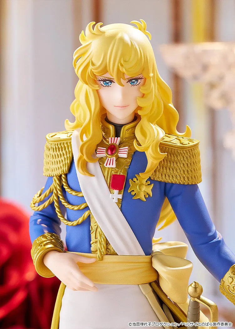 Figurine Lady Oscar de La Rose de Versailles, personnage de manga, en pose dynamique, de la marque Good Smile Company.