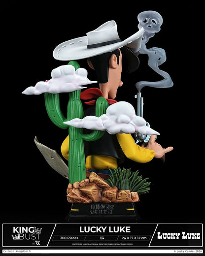 Statuette Lucky Luke, bust de roi en édition limitée, figure de la série Lucky Luke par Cartoon Kingdom.