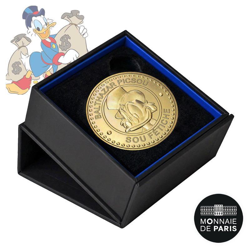 Disney Monnaie De Paris Sou Fetiche Picsou Doré à l'or fin 1953Ex - Toys Legacy Collection