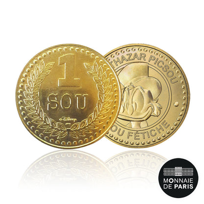 Disney Monnaie De Paris Sou Fetiche Picsou Doré à l'or fin 1953Ex - Toys Legacy Collection