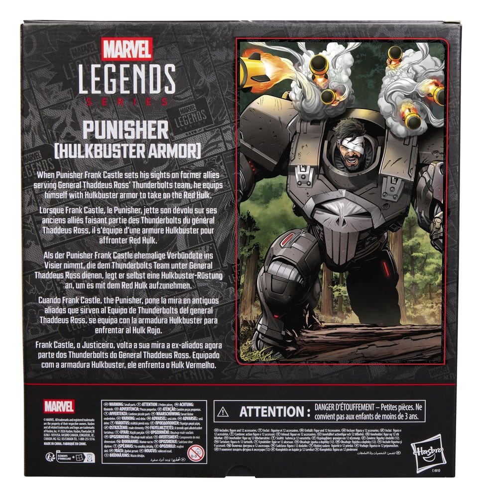 Figurine Hasbro Marvel Legends Punisher en armure Hulkbuster, 15 cm