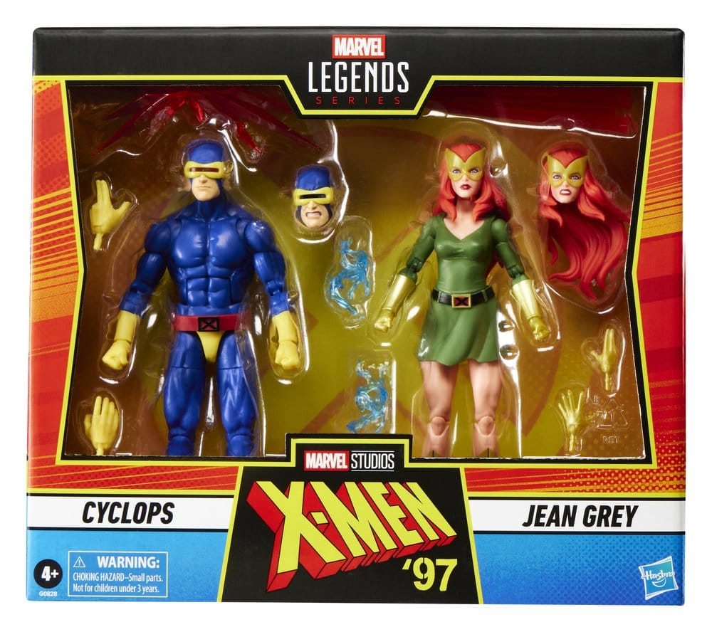 Pack de 2 figurines Hasbro Marvel Legends Cyclops et Jean Grey 15 cm, X-Men ’97