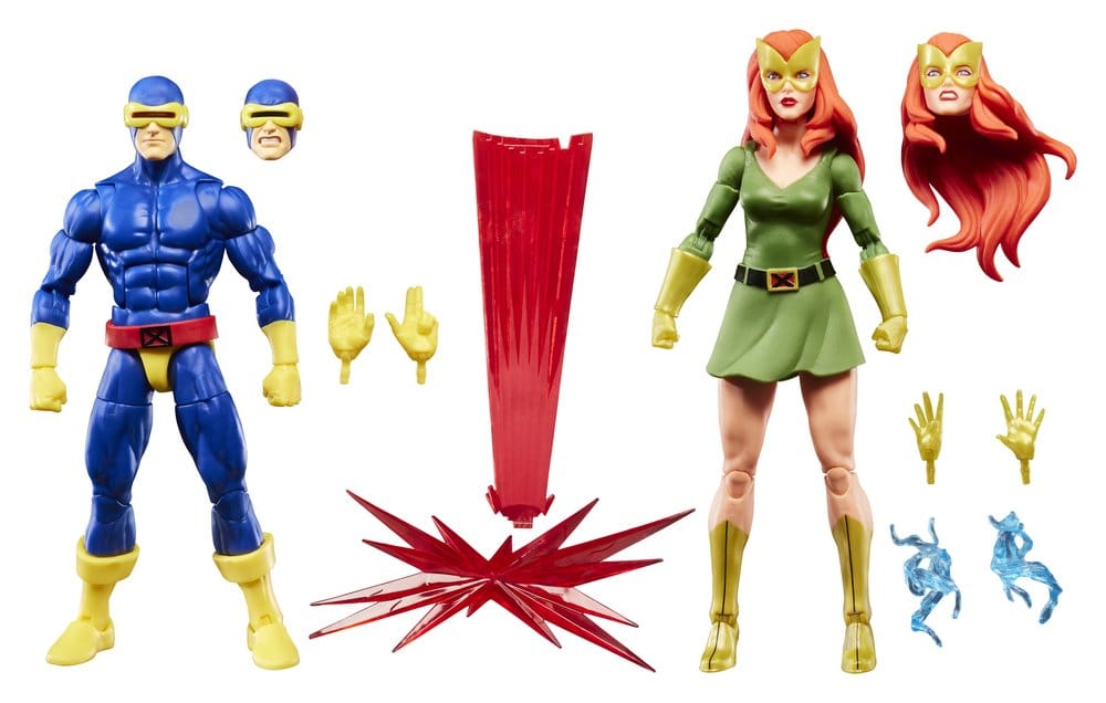 Pack de 2 figurines Hasbro Marvel Legends Cyclops et Jean Grey 15 cm, X-Men ’97