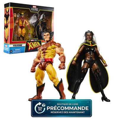 Pack de 2 figurines Hasbro Marvel Legends Storm et Wolverine 15 cm, X-Men ’97