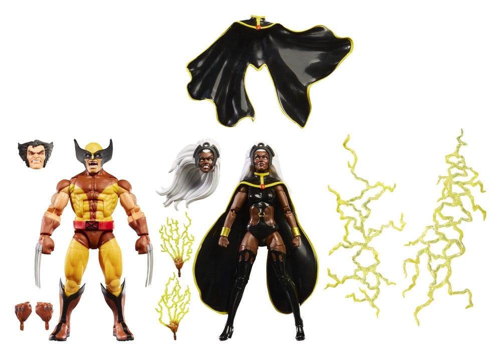 Pack de 2 figurines Marvel Legends Hasbro Storm et Wolverine 15 cm, X-Men ’97