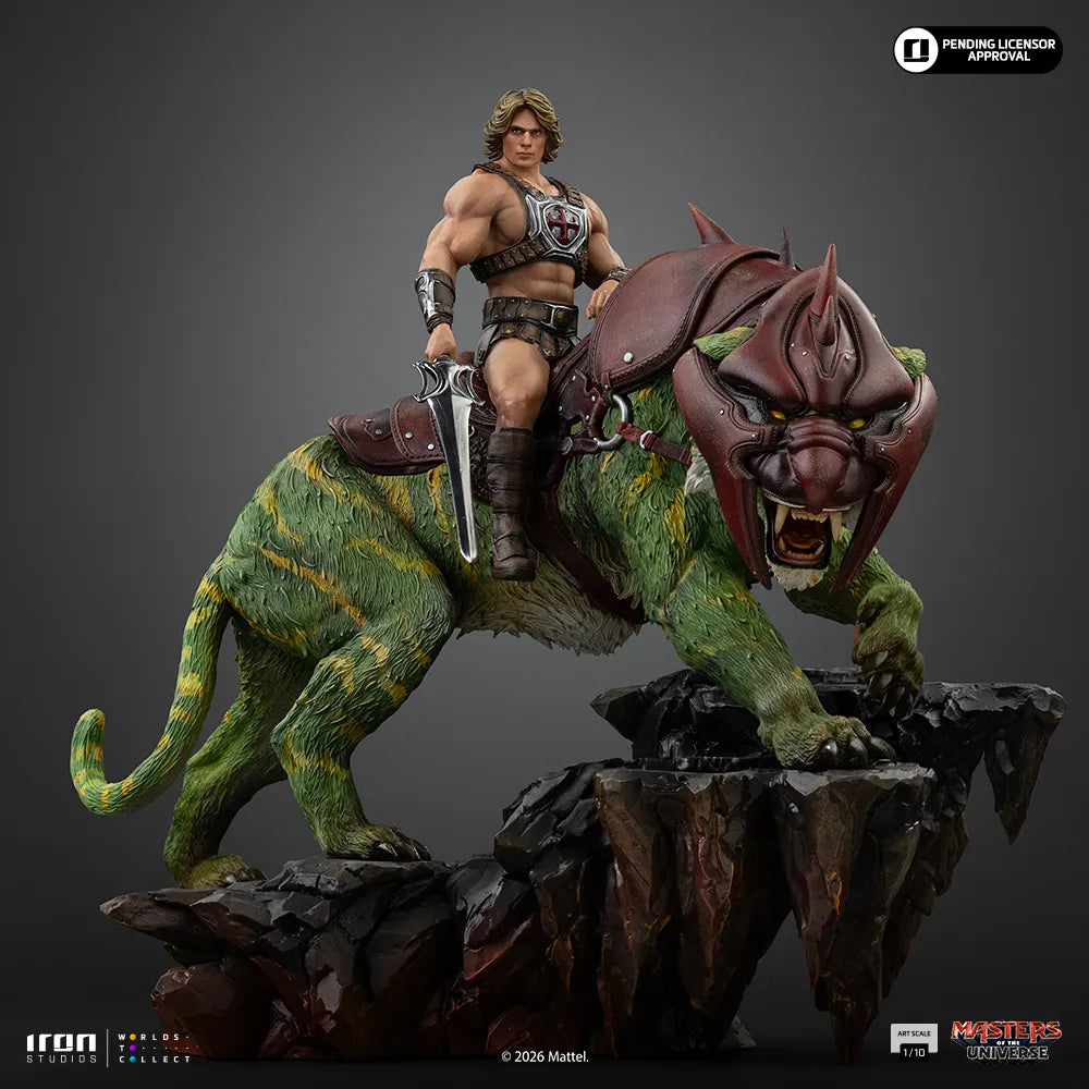 Masters of the Universe 2026 – Statue He-Man & Battle Cat Deluxe Art Scale 1/10 par Iron Studios