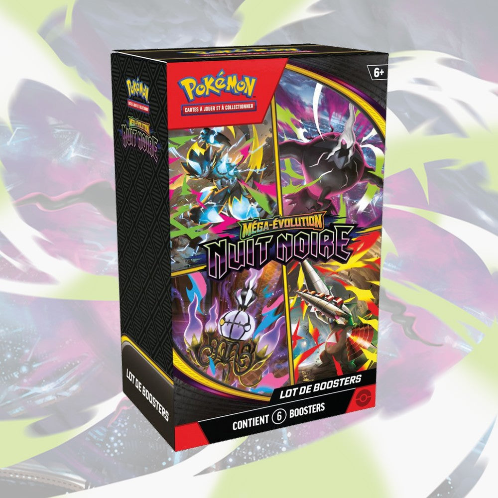 Pokémon - Bundle de 6 Boosters - ME05 Méga-Évolution - Nuit Noire