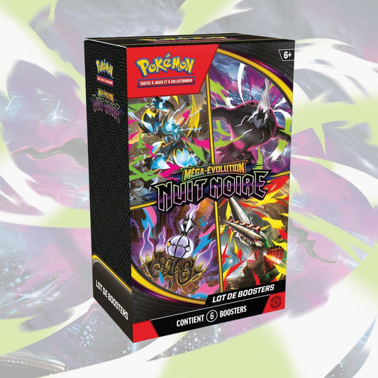 Pokémon - Bundle de 6 Boosters - ME05 Méga-Évolution - Nuit Noire