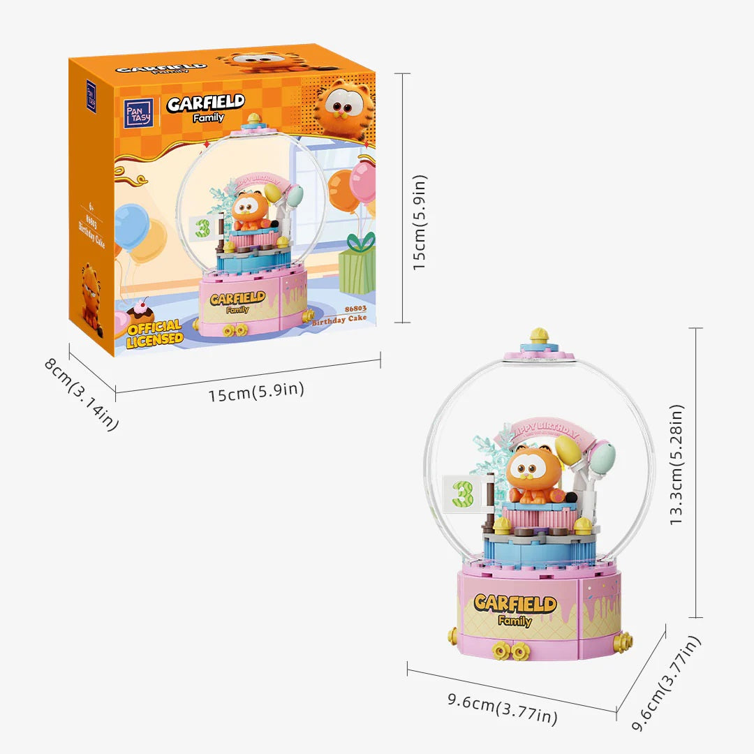 Garfield Crystal Ball Series Pantasy Garfield Birthday Cake 13cm - Toys Legacy Collection