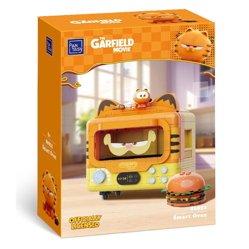 Briques de construction Garfield PANTASY 86822 pour jeu créatif, illustrée par des pièces colorées et des personnages de Garfield.