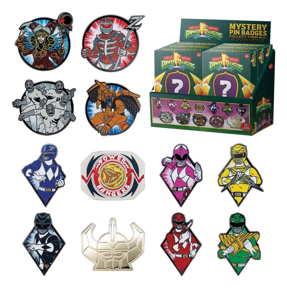 Power Rangers – Mystery Pins – Blind Box – Assortiment de 12
