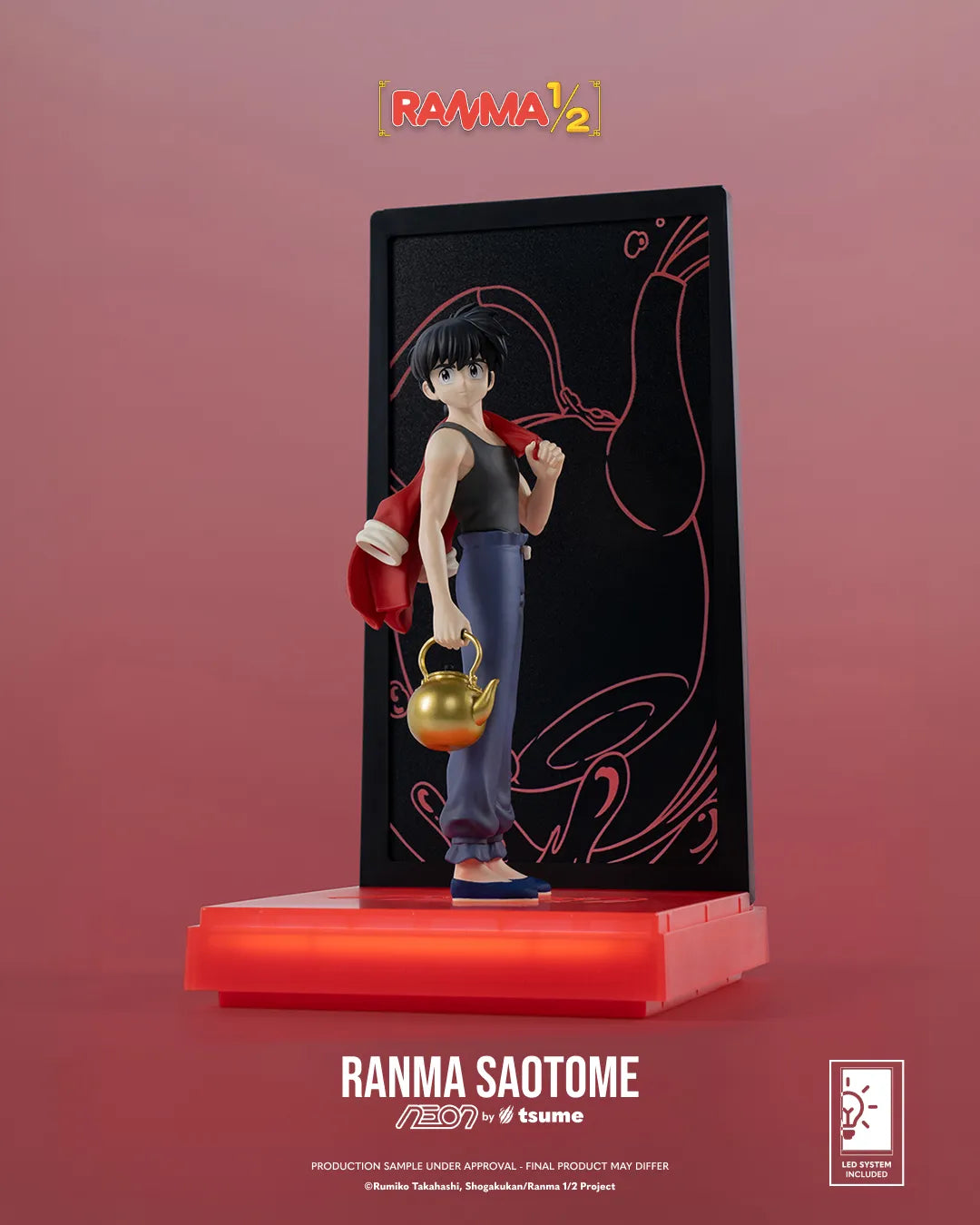 Ranma 1/2 – Ranma Saotome Boy Neon Figure – Figurine Tsume 25 cm