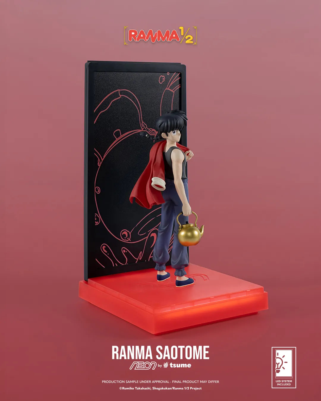Ranma 1/2 – Ranma Saotome Boy Neon Figure – Figurine Tsume 25 cm