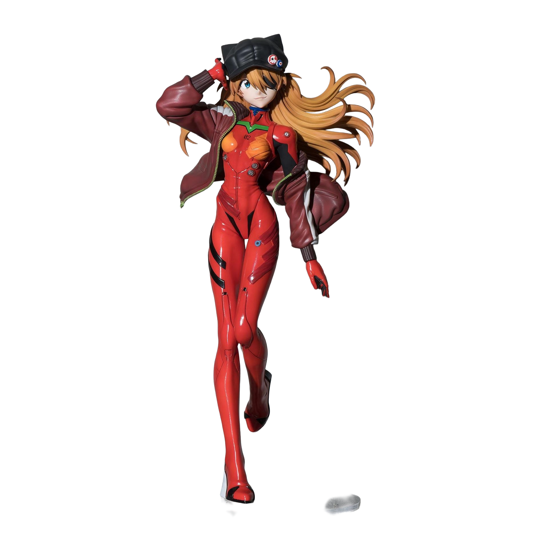 Figurine Asuka Evangelion Rebuild of Evangelion par Sega, statue détaillée de la pilote avec costume rouge et accessoires.