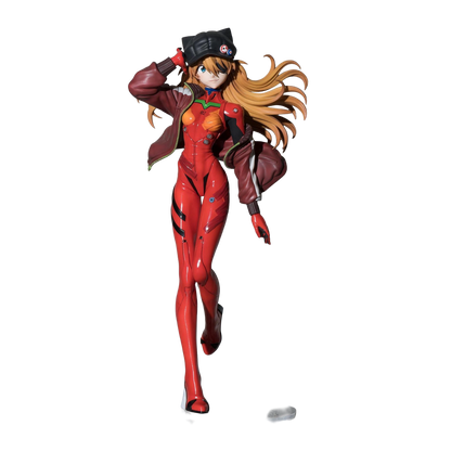 Figurine Asuka Evangelion Rebuild of Evangelion par Sega, statue détaillée de la pilote avec costume rouge et accessoires.