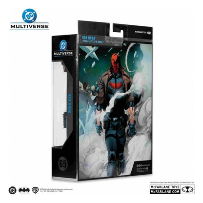 Figurine Deluxe Red Hood de DC Multiverse par McFarlane Toys, 18 cm, édition Collector, détail précis et articulation.