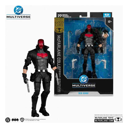 Figurine Deluxe Red Hood de McFarlane Toys, 18 cm, édition Collector DC Comics, personnage de Batman sous le label Gold.