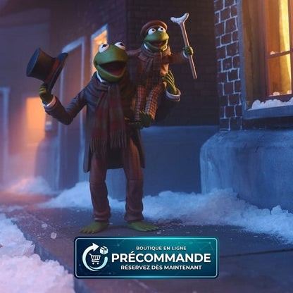Noël chez les Muppets Ultimate pack 2 figurines Kermit as Bob Cratchit & Robin as Tiny Tim 18 cm