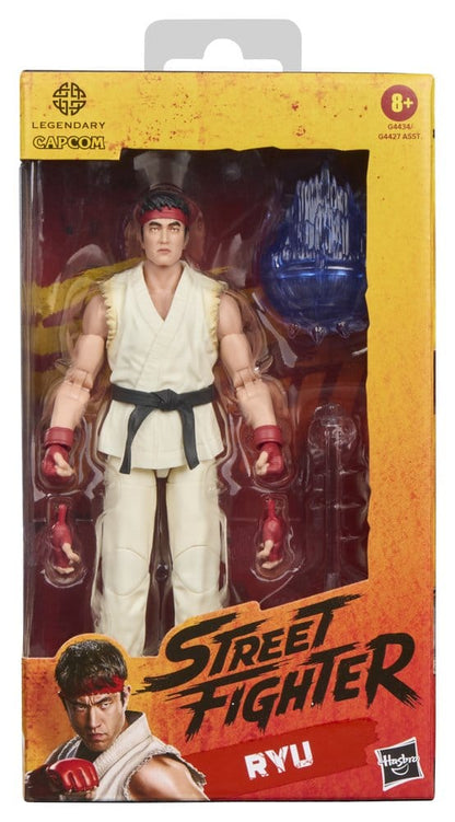 Figurine Ryu Street Fighter de 15 cm de la marque Hasbro, représentant le personnage en pose de combat.