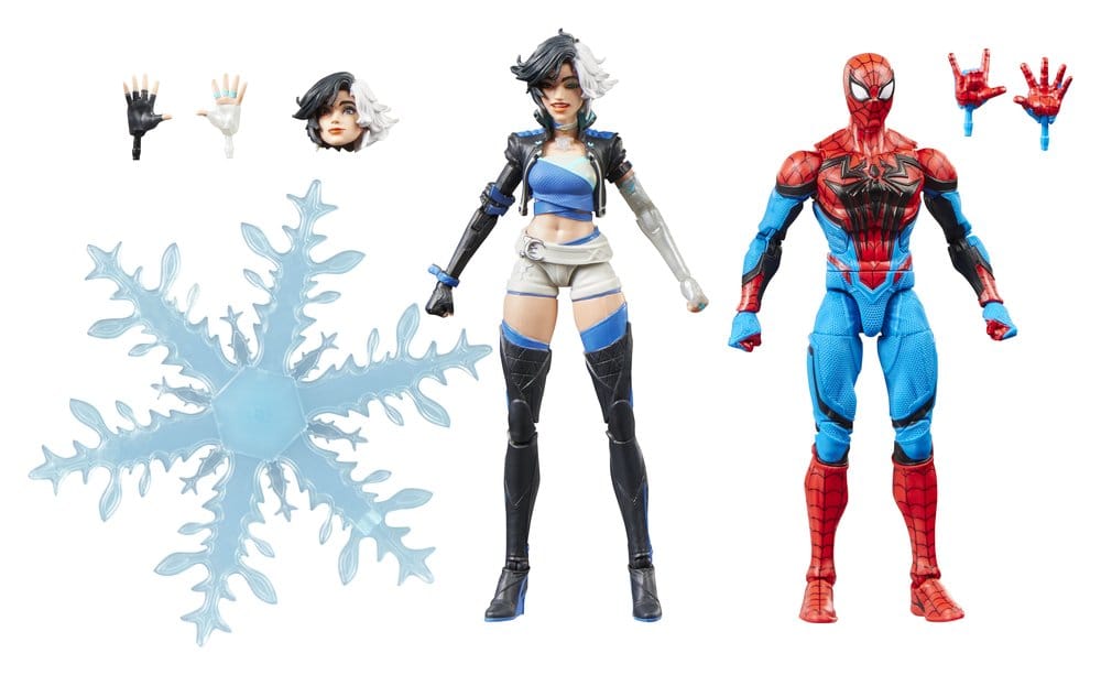 Figurines Marvel Legends de 15 cm, Spider-Man et Luna Snow, en pack de collection par Hasbro.
