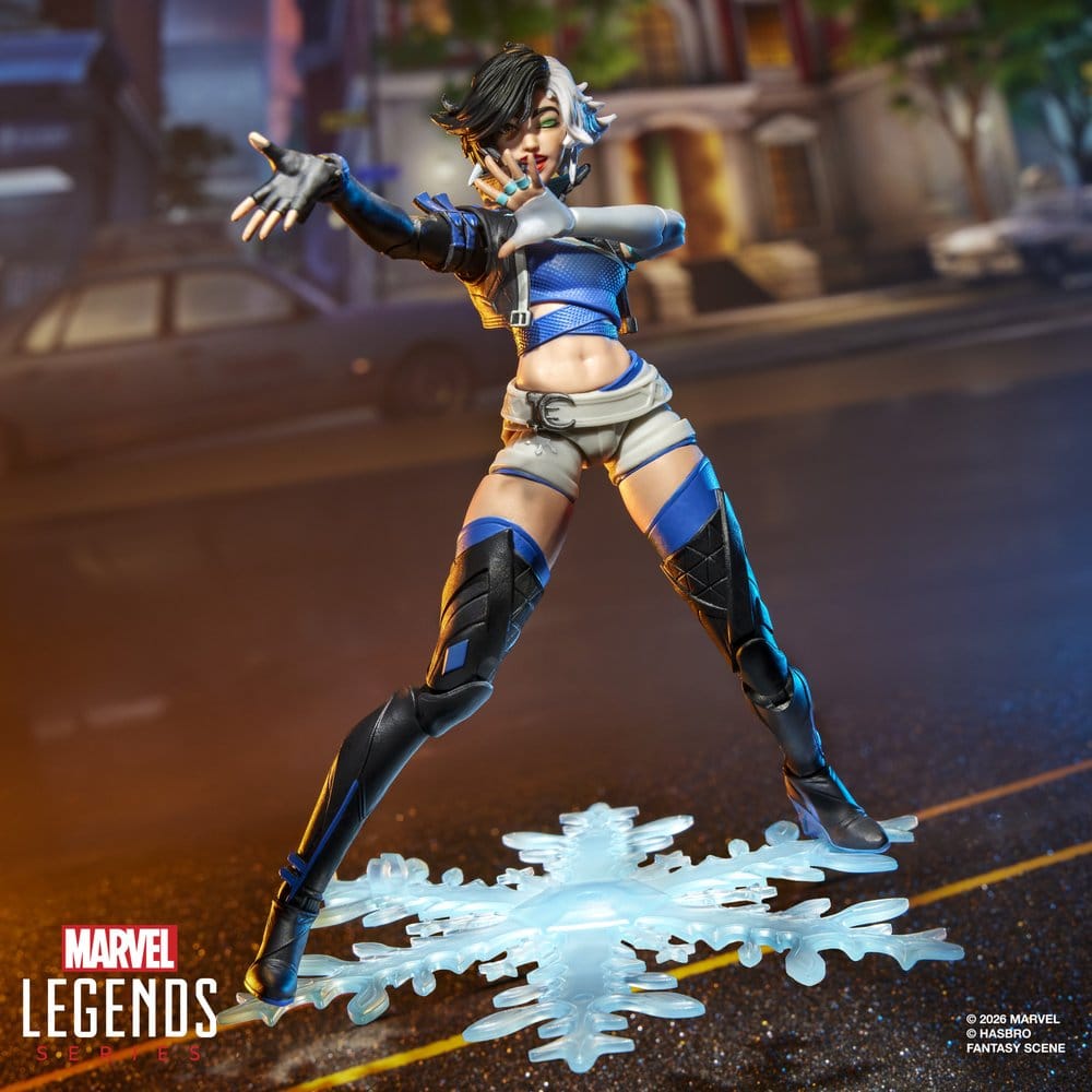 Figurines Marvel Legends de 15 cm de Spider-Man et Luna Snow, personnages de Marvel, fabriquées par Hasbro, en pose dynamique.