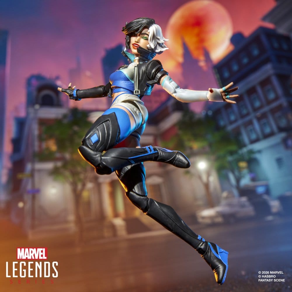 Figurines Marvel Legends de Spider-Man et Luna Snow, 15 cm, en pose dynamique, fabriquées par Hasbro, pour collectionneur.