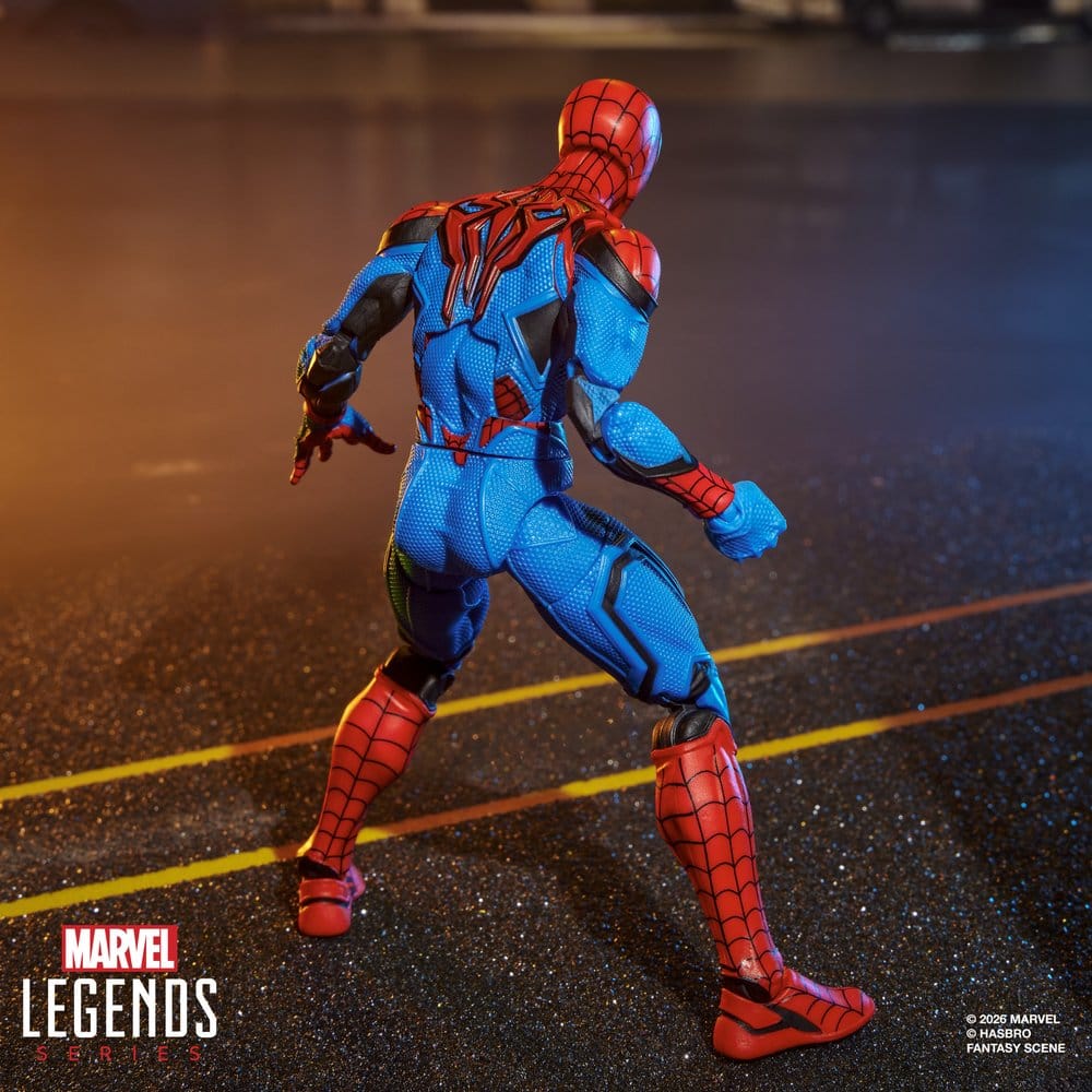 Figurines Marvel Legends Spider-Man et Luna Snow, 15 cm, collection Rivals, marque Hasbro, figures détaillées de super-héros.