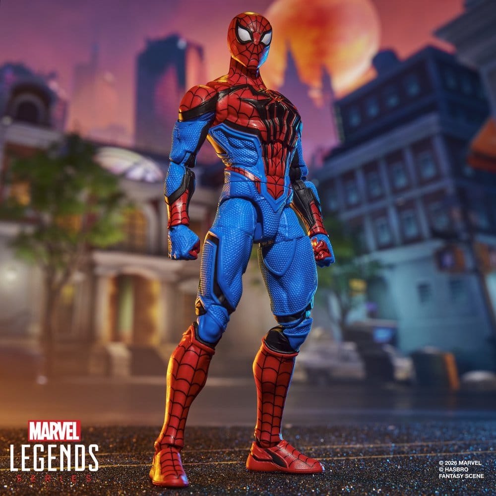 Figurines Marvel Legends Spider-Man et Luna Snow, 15 cm, collection Rivals de Hasbro avec détails réalistes et poses dynamiques.