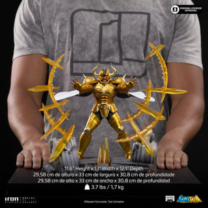 Statuette Art Scale Taurus Aldebaran Saint Seiya par Iron Studios, 30 cm, figurine détaillée du chevalier du zodiaque.