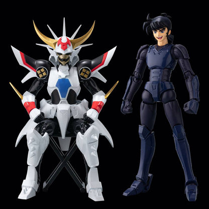Figurine Kikoutei Rekka Yoroiden-Samurai Troopers de Sentinel, 16 cm, personnage de samouraï avec armure détaillée.