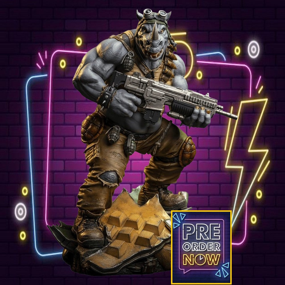 Teenage Mutant Ninja Turtles Legends statuette 1/3 Rocksteady 69 cm - Toys Legacy Collection