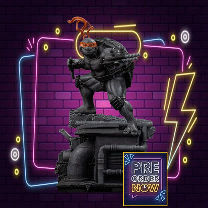 Tortues Ninja statuette 1/10 Art Scale Michelangelo Black and White Variant 26 cm - Toys Legacy Collection