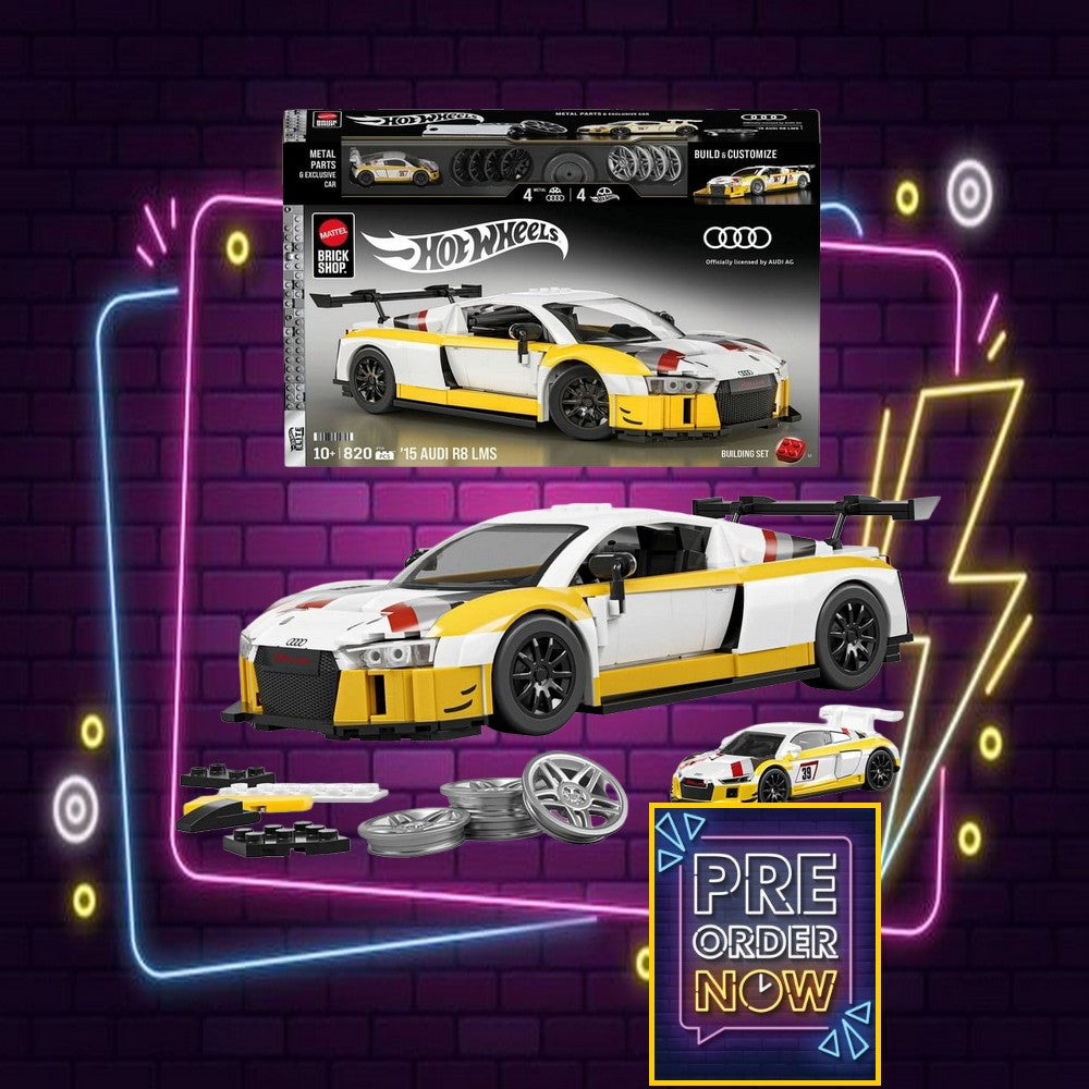 Hot Wheels Elite Mattel Brick Shop jeu de construction 1/16 '15 Audi R8 LMS - Toys Legacy Collection