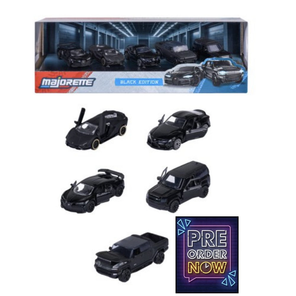 RIDE COOL - Black Edition - Pack de 5 Voitures Miniature - 1:64 - Toys Legacy Collection