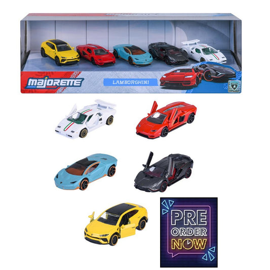 RIDE COOL - Lamborghini - Pack de 5 Voitures Miniature - 1:64