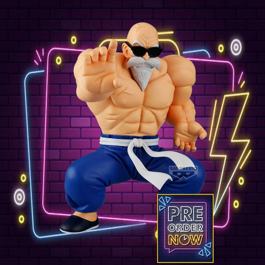 Figurine Kamesennin de Dragon Ball par Bandai, 15 cm, en plastique solide, détail précis, pose dynamique, fond neutre.