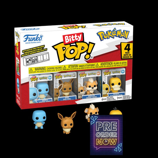 POKEMON - Bitty Pop 4 Pack 2.5cm - Carapuce - Toys Legacy Collection