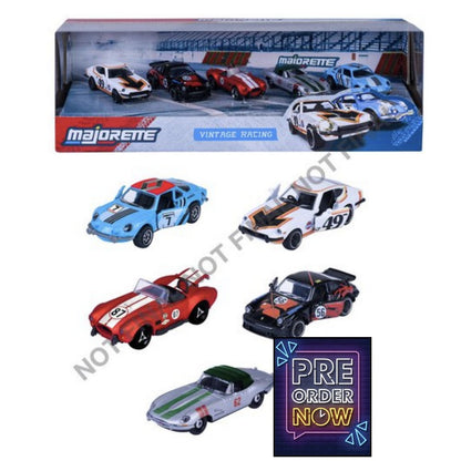 RIDE COOL - Vintage Racing - Pack de 5 Voitures Miniature - 1:64