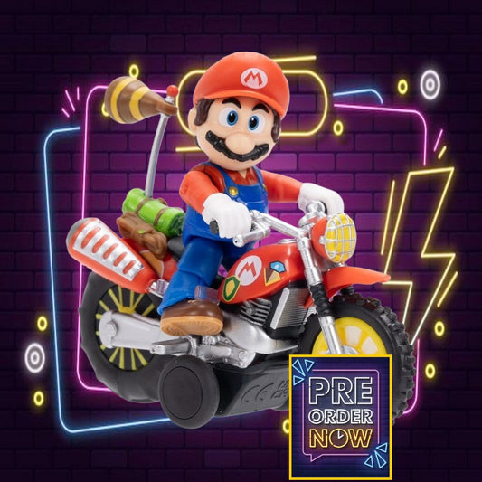 Super Mario Galaxy, le film figurine avec Moto à Rétrofriction Mario - Toys Legacy Collection