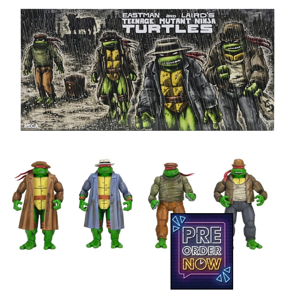 Tortues Ninja Pack de 4 figurines Gangster Turtles 18 cm - Toys Legacy Collection