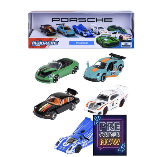 RIDE COOL - Porsche - Pack de 5 Voitures Miniature - 1:64