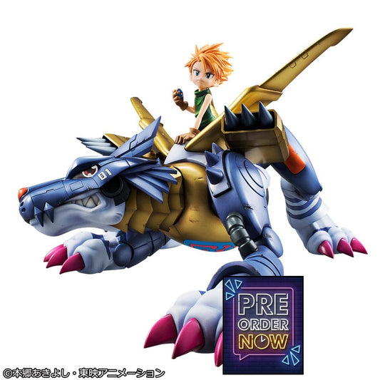 DIGIMON - Metal Garurumon & Ishida - Statuette G.E.M. Precious 30cm - Toys Legacy Collection