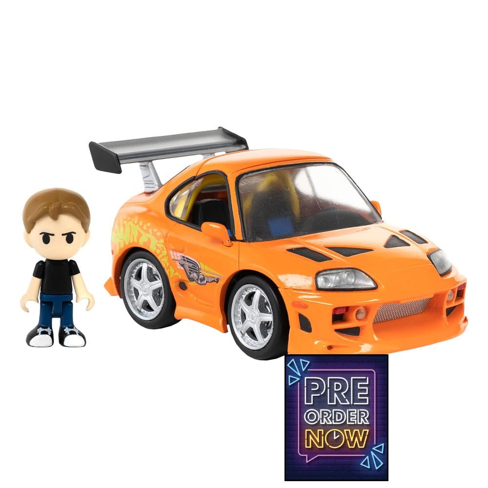 Fast & Furious véhicule avec minifigurine Q-Village Toyota Supra JZA80 9 cm - Toys Legacy Collection
