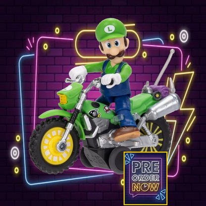 Super Mario Galaxy, le film figurine avec Moto à Rétrofriction Luigi - Toys Legacy Collection