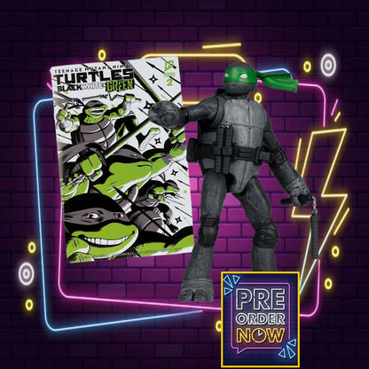 Tortues Ninja Page Punchers figurine Michelangelo (Black White & Green) (Red Platinum Edition) 13 cm - Toys Legacy Collection
