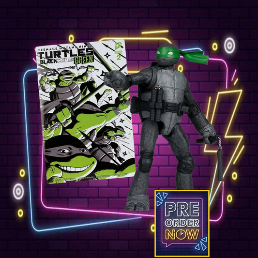 Tortues Ninja Page Punchers figurine Michelangelo (Black White & Green) (Red Platinum Edition) 13 cm - Toys Legacy Collection