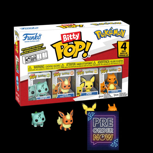 POKEMON - Bitty Pop 4 Pack 2.5cm - Bulbizarre - Toys Legacy Collection