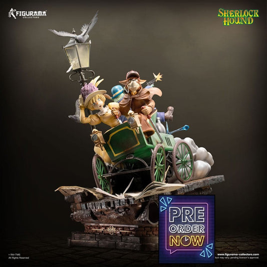 Sherlock Hound statuette Elite Diorama 1/8 Sherlock, Watson & Mrs. Hudson 56 cm