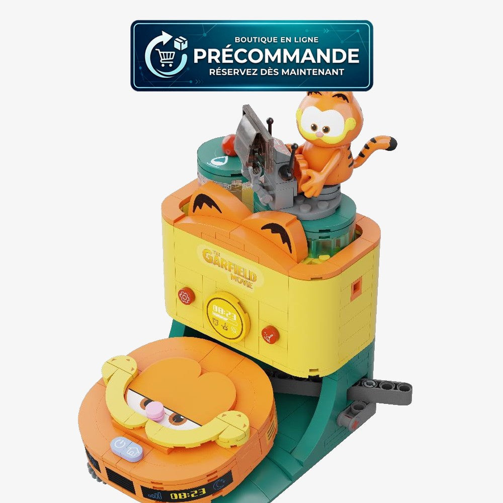 Briques de construction Pantasy Garfield Aspirateur Robot, 16cm, jouet éducatif pour enfants, scène du robot avec détails colorés
